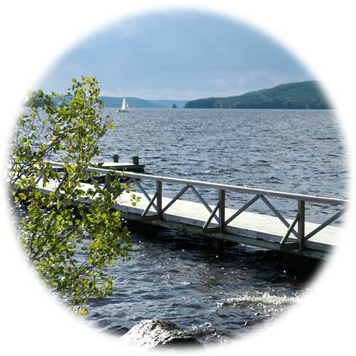 Dock and lake Päijänne